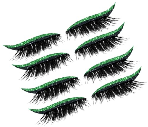 Wimpernstreifen – 4 Paar Klebestreifen für die Augen, Glitzerkleber, wiederverwendbar, für Make-up, den täglichen Gebrauch, Zuhause, Reisen, Party