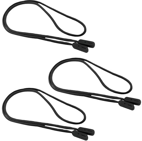 3 Pcs Glasses Cord,Glasses Lanyard,Sunglasses Neck Strap Retainers Sports Anti-Drop Eyeglass String Around Necks Black Eyewear Holder Accessories Kits for Men,Women,Kids Anti Slip Spectacles Chain