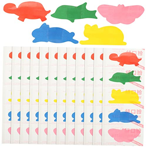 BIUDECO 4 Boxes Cartoon Animal Adhesive Bandages for Breathable Colorful Hemostatic Patches with Creative Designs Safe and Durable Small Care Plasters for Boys