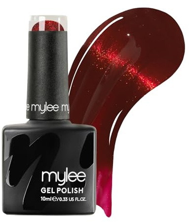 Mylee Smalto Gel Semipermanente 8ml [Red Hot Gossip] - In Session Collection - UV/LED Nail Art Manicure Pedicure, Lunga Durata, per Uso Professionale e Domestico [Autunno/Inverno 2025]