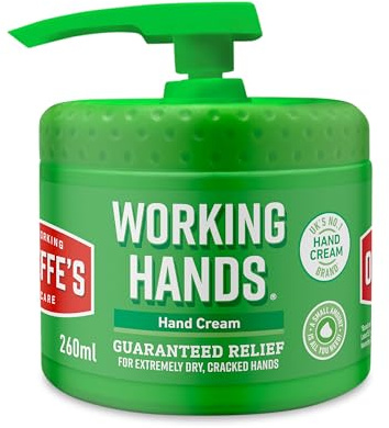 O’Keeffe’s Working Hands Hand Cream 260ml – Pumpable Hand Cream for Extremely Dry, Cracked Hands | Instantly Boosts Moisture Levels, Creates a Protective Layer & Prevents Moisture Loss