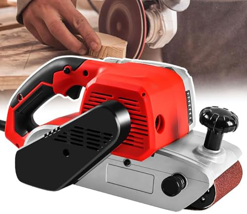 Electric Mini Belt Sander - 4-Inch Polishing Machine, 500 RPM Speed, Bench Belt and Disc Sander Combo for Knife Making
