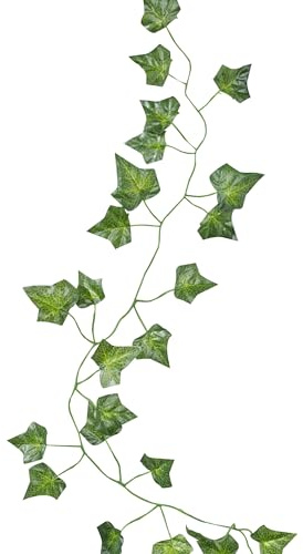 Ginger Ray Konstgjorda konstgjorda hängande vinrankor växt blad girlang för bröllopsdekorationer 5 stycken gröna