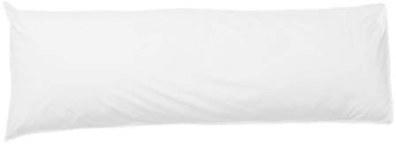 British Home Bedding Bolster Pillow Case Long Body Orthopaedic Support Maternity Pregnancy Pillow Case (Double 4.6 FT 19X 54, White)