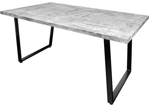 Riess Ambiente Design Esstisch LOFT 160cm Beton-Optik mit Kufengestell Industrial Style Tisch Holztisch Konferenztisch