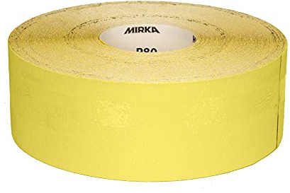 Mirka Schleifpapier Rolle 93mm x 50m Korn P180 Schleifen | Ideal für Hartholz Weichholz Farbe Spachtel Kunststoff hohe Schleifleistung langlebig und vielseitig einsetzbar