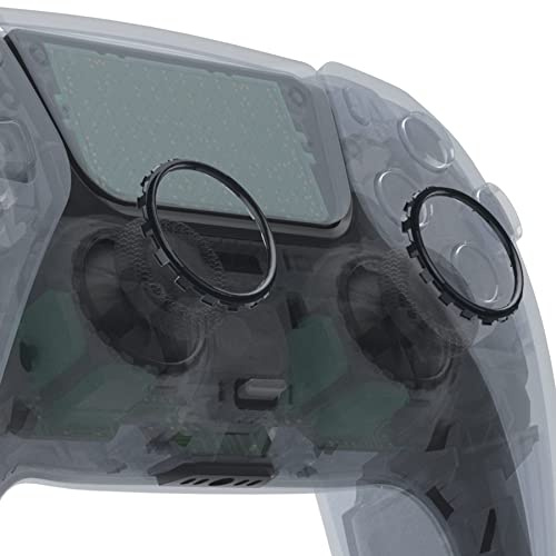 eXtremeRate Anelli di Accento Compatibile con ps5 Controller,Accessorio Pezzo Ricambio per ps5 Joystick BDM-010/020/030/040/050(2 Paia)-Nero Originale
