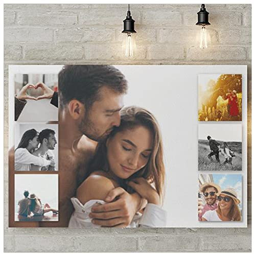 Leinwand bild mit foto selbst gestalten,eignes Foto auf Leinwand drucken Lassen,Fotocollage,Personalisierte Geschenke,Fotogeschenke auf Leinwand,Geschenke für Männer und Frauen (Frame,60x60cm/24x24in)
