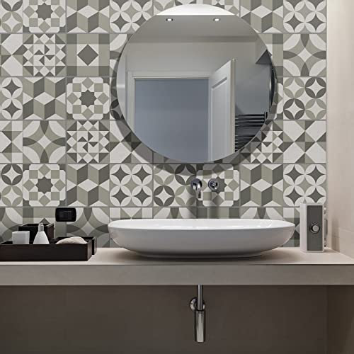 Piastrelle Adesive Cucina 15X30CM Geometria Mattonelle Adesive Bagno Pvc Impermeabile Adesivi per Piastrelle Parete Fai da Te Adesivi per Cucina Decorazioni,Piastrelle Cucina Moderna