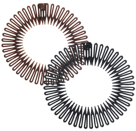 Voll Kreisförmig Stretch, 2 Stücke Kamm Flexibler Kunststoff, Stretch Haarkamm, Stretchkamm, Stirnband Haarbandhalter