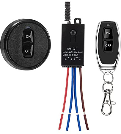 dstfuy Wireless Switch,110V/120V/240V /10A Relay No Wiring,Magnetic Multi Way Mini Remote Switch for Lights,328FT Long Range for Household Appliances,Ceiling Lights.