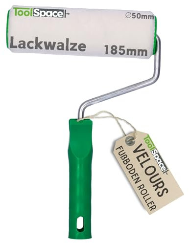 Toolspace | Velour Rouleau de Peinture | Φ50-18cm | pour Sols Et Meubles | Petit Rouleau Laqueur pour Peinture | pour Vernis, Peintures Époxy, Résines Polyester | Extrêmement Durable | Réutilisable
