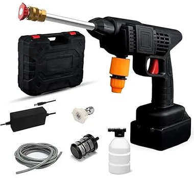 Idropulitrice Elettrica Portatile a Batteria 48v, Alta Pressione,Senza Fili Lavaggio Auto