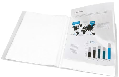 Liderpapel Präsentationsmappe mit 40 Hüllen aus Polypropylen, DIN A3, transparent durchscheinend