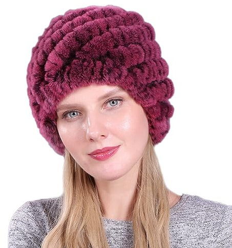 BYNYXI Fellmütze Damen Winter, Russische Mütze Beanie Warm Plüschmütze Cossack Mütze Strickmütze Beanie Mütze Klassische Elegante Fellmütze Kosakenmütze für Frauen Mädchen
