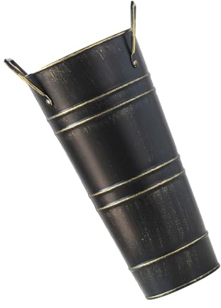 NYCEMAKEUP Soporte de metal para paraguas con asa, cubo de paraguas decorativo, jarrón de flores, estante de almacenamiento para el hogar, sala de estar, cubo de almacenamiento de paraguas