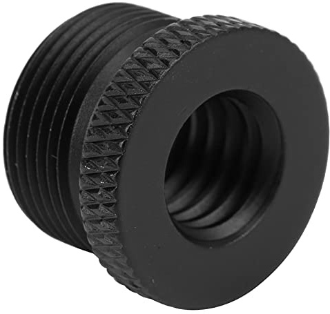 3/8 Innengewinde auf 5/8 Außengewinde-Adapter, Rutschfest, Langlebig, Durchsichtiges Gewinde, Mikrofonständer, Gewindeadapter, Anodische Oxidation für Mikrofonständer (Schwarz F5A)