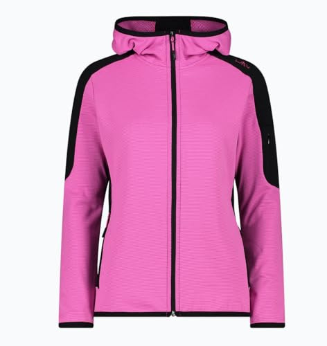 CMP Damen Giacca Da Donna in Pile Grid Tech Con Cappuccio Fisso Jacke