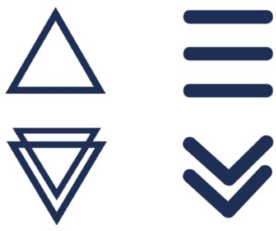 Tattwo.me – Tatouage temporaire pour adultes et enfants, dure 2 semaines, résistant à l'eau – 4 symboles géométriques à découper – Encre végétale - certificat cosmétique UE – (P0944)