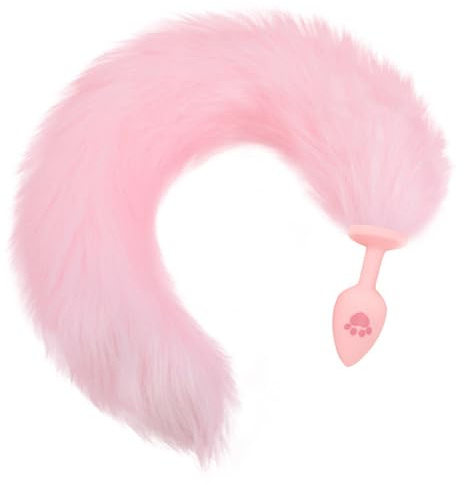 Analplug Katzenschwanz Furry Rosa Tail Plug Petplay SM Analplugs Fuchsschwanz Schwänzchen Silikon Butt Plugs Schwanz Paare TailPlug Anus Anfänger Therian Cat Tail Therian Tail For Frauen BDSM Sex Toy