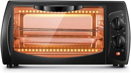 LABLADUO Four électrique,Four à Convection Mini Four Domestique 10 L, Four de Cuisson avec Plusieurs Fonctions de Cuisson, minuterie de contrôle de température réglable – 800 W(Black)