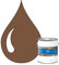 POK Peinture fer antirouille - Laque extérieure Semi-Brillante FER - 1L - RAL 8024 Brun beige