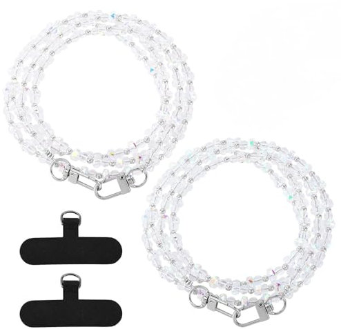 PCXWTLN Cordino per Cellulare Universale, Cordino Catena per Cellulare da Collo Cinghia Moda Regolabile Cellulares Lucido ColoreTracolla Cellulares Donna con la Maggior Parte degli Smartphone