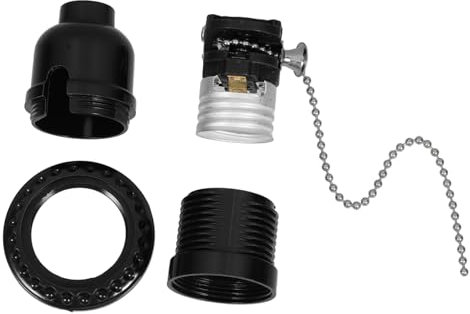 GETAJGHSD Douille De Lampe Avec Chaîne De Traction Bakélite Interrupteur à Tirette Stable Pour Plafonnier Support Polyvalent Compatible Ampoules Diverses