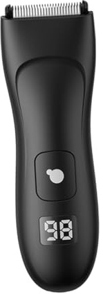 Beavorty Elektrischer USB Wiederaufladbarer Trimmer mit Keramischen Klingen Kleiner Körperhaartrimmer für Herren Sicher und Präzise Geeignet für Intimbereich Bart und Nass oder