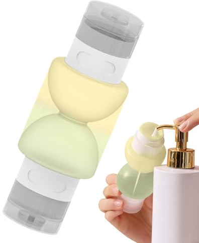 Contenitore da viaggio – Tubi ricaricabili e schiacciabili – Flacone di dimensioni da viaggio – per vacanze viaggi in aereo