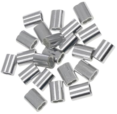 ALCXAZS Clip per manicotti con anello di aggraffatura per manicotti in alluminio robusti e durevoli da 100 pezzi. Ampia applicazione realizzata con foro in alluminio