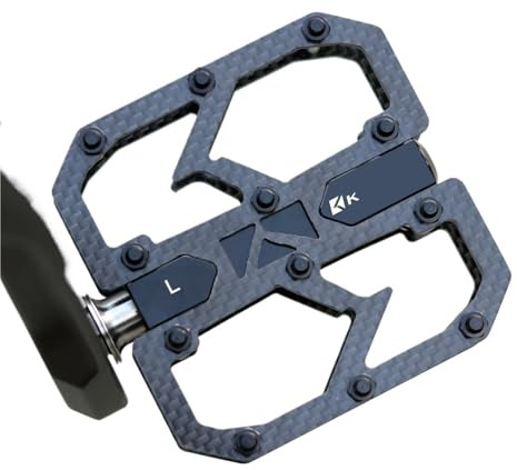 Compatibile con pedali bici in fibra di carbonio KOCEVLO, albero in titanio ultraleggero da 195 g 3 cuscinetti pedale da corsa su strada MTB antiscivolo