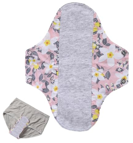 Menstrual Pads - Reusable Waterproof, 23cm Leak Resistant Covers for Daily Sleep Support, Cotton Sanitary Napkins with Comfort Protection, Eco Liners for Gym and Office