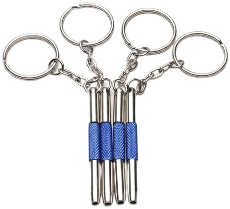 Bekecidi 5 Pièces Mini Tournevis Précision 3 en 1 Portable | Alliage Métal Tournevis Lunettes Opticien avec Porte‑Clés pour Répare‑Lunettes, Montres, Bijoux, Jouets, 5,8 cm, 7 g