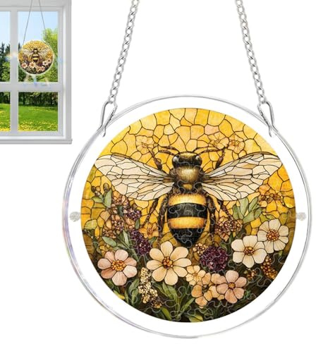 Acryl-Sonnenfänger-Puzzle | 2D-Fensterdekorationen aus Acryl – Biene, Vogel, Schmetterling, Sonnenfänger, Puzzle, Terrassendekoration, für Zuhause, Wohnung, Wohnzimmer, Schlafzimmer, Balkon, Garten