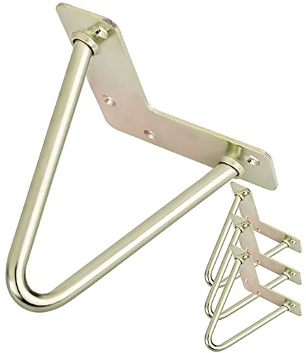 PrimeMatik - Tischbeine für Schreibtische Schränke Möbel aus Stahl 2 Stangen 15 cm Kupfer 4-Pack
