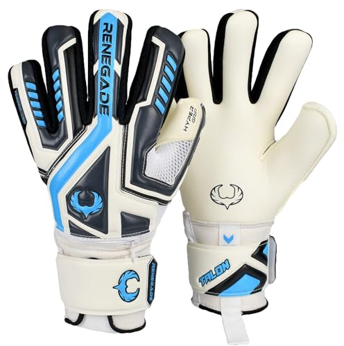 Renegade GK Talon Cryo Guanti Da Portiere Con Pro-Tek Protezione Dito | 3.5+3mm Hyper Grip e 4mm Duratek | Guanti Da Portiere Con Stecche (Taglia 8, Gioventù-Adulti, Neg Cut, Level 2)