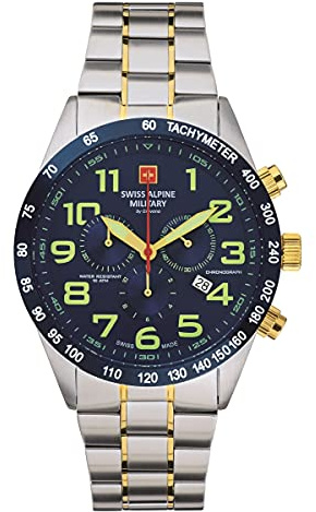 Swiss Alpine Military Analogique Modèle 7047.9145 Chrono 45 mm 10 ATM. Marque