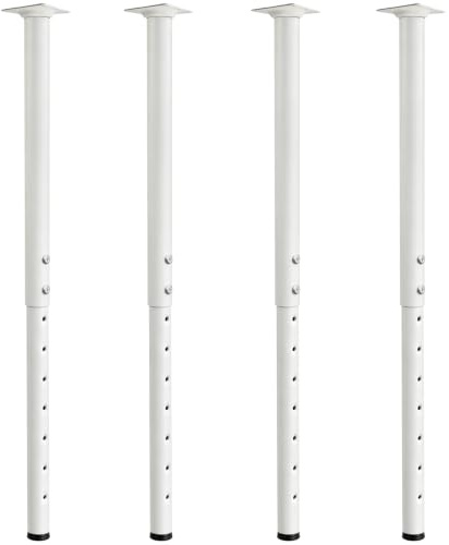 Jahof Adjustable Table Leg 55-90cm, Ø42/38 mm (4, White)