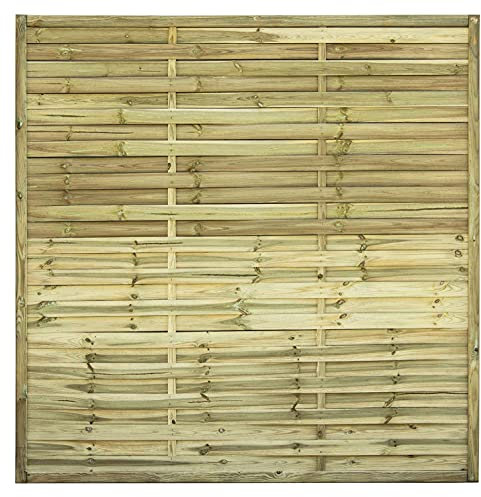 AVANTI TRENDSTORE - 2x Larissa Sichtschutzzaun Holzzaun aus massivem Kiefernholz, Größe 180 x 180 cm