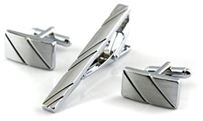 3 pcs Klassische Krawattenklammern,Manschettenknöpfe und Krawattenklammer Set,Krawatte Klammer,Herren Krawattennadel,Krawattenklammer-Set FüR Hochzeiten,für Valentinstag,JubiläUm,Meeting,Hochzeit