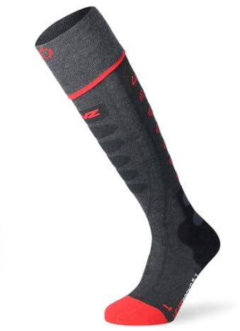 Lenz Heat Sock 5.1 Toe Cap Uppvärmda strumpor, schwarz/rot, 35-38