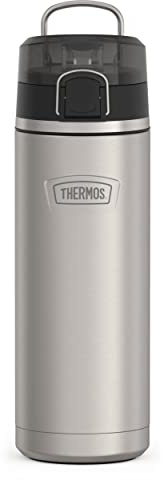 THERMOS ICON SERIES Stainless Steel Water Bottle with Spout - 24 Ounce, Matte Stainless Steel - Vacuum Insulated Water Bottle with Lid
