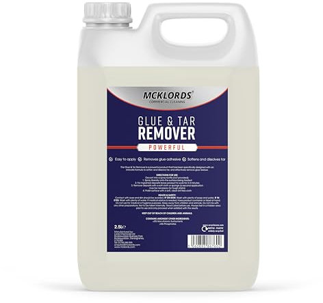 McKLords - Commercial Glue Adhesive and Tar Remover - Maximum Stength - 2.5 Litre