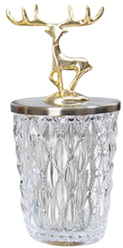 PRETYZOOM Bonboniere aus Glas mit Deckel Luftdicht Verschlossen zur Aufbewahrung von Süßigkeiten und Snacks im Zuhause