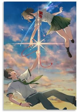 Póster de anime Your Name Kimi No Na Wa (2) Póster Pintura Decorativa Lienzo Arte de Pared Salón Póster Dormitorio Pintura, Arte de Pared Impresión de Imagen Moderna Decoración de Habitación Familiar