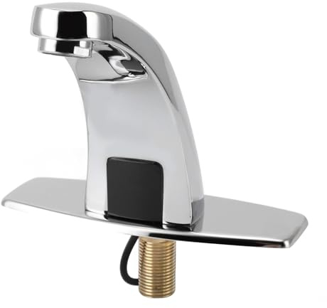 Grifo de Baño con Sensor Automático, Grifo de Lavabo Manos Libres sin , Ahorro de Agua con Grifo con Sensor de Movimiento para Baño Comercial, Fácil Instalación para Grifos de