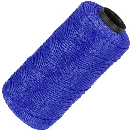 QUARKZMAN Filo di nylon, 3 fili, filo da muratore ritorto, 1,5 mm x 218 m, filo di nylon per progetti fai da te, giardinaggio, confezioni regalo, accessori per feste di Natale, blu scuro