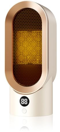 Anluomafuy Chauffage d'Appoint, Radiateur Soufflant à Économie d'Énergie, 800W Électrique Radiateur Soufflant, Radiateurs pour Usage Intérieur, Mini Radiateur Céramique pour Salon, Bureau, Chambre