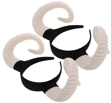 Beaupretty 2pcs Ram Horn Headband Sheep Horn Hairband Animal Ears Headband for Halloween Christmas Party Cosplay Costume